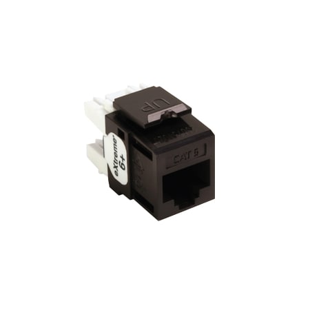 Leviton 1-Port Mod Jack 110 8W8P Utp, T568A/B Cat6 Quickport, Extreme 6+ Brown 61110-RB6